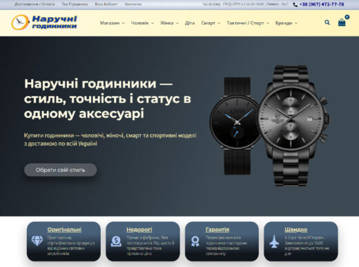 Сайт продажу наручних годинників по дропшипінгу